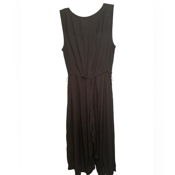 GAP Black Sleeveless Wrap Front Wide Leg Jumpsuit - Picture 3 of 6
